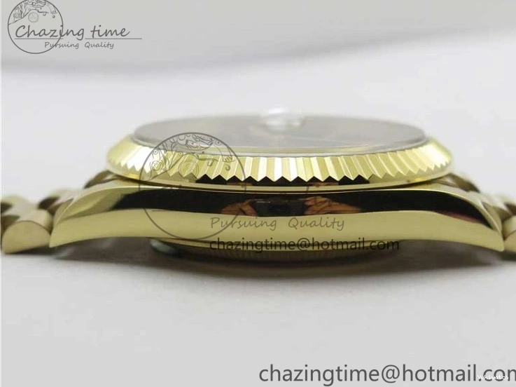 Black 40mm YG 228239 904 Version YG Bracelet Dial Markers BP A2836 Stick New Day-Date Dial on President 0420